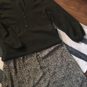 2 Outfits-Loft shirt with Rena Rowan skirts